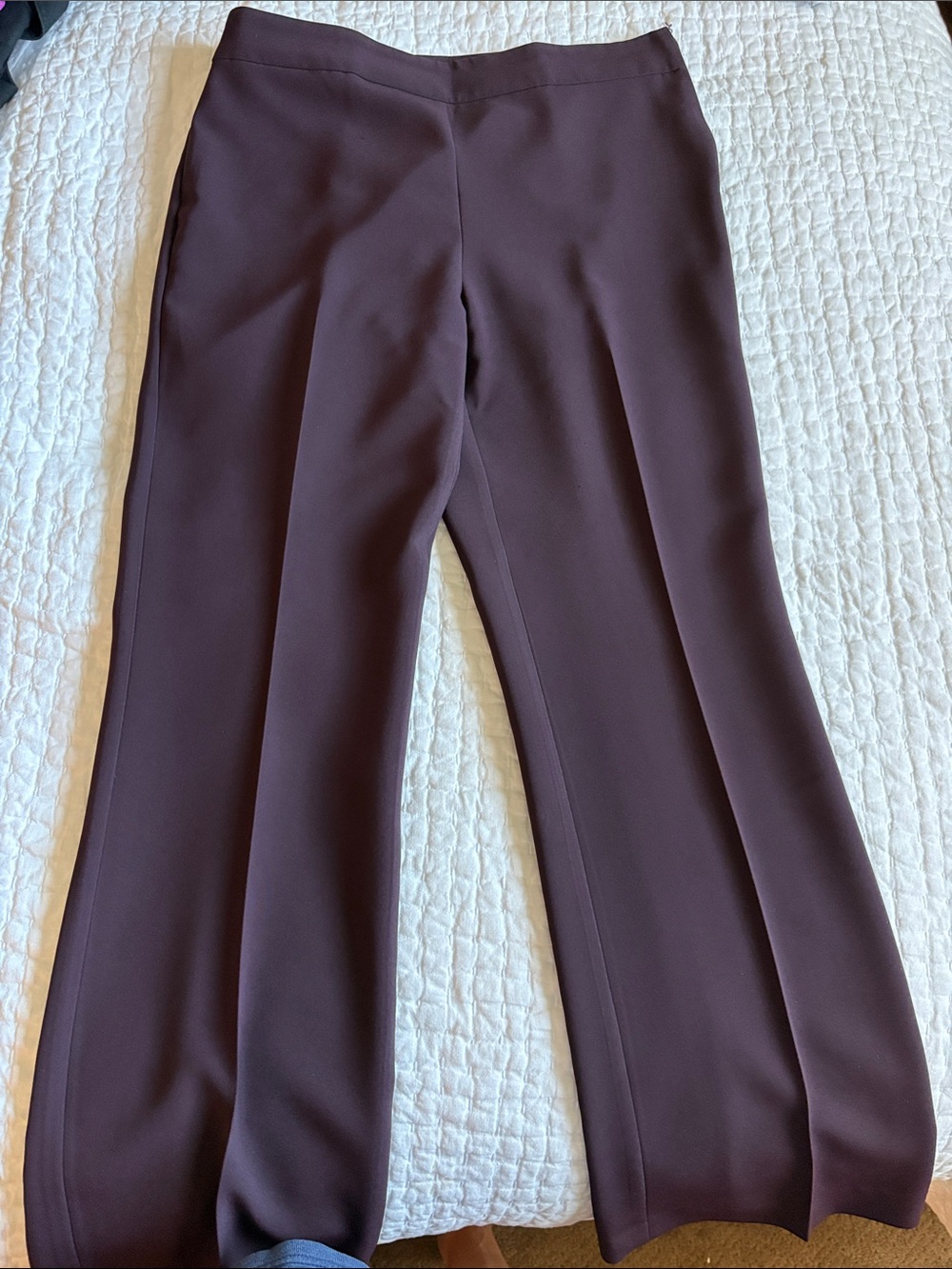 Ann Taylor Boot-Cut Ponte Pants in Deep Plum size 4